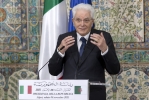 Algeri - Il Presidente della Repubblica Sergio Mattarella e il Presidente della Repubblica Algerina Democratica e Popolare Abdelmad-Jid Tebboune, durante le dichiarazioni alla stampa