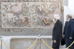 Il Presidente Sergio Mattarella e il Primo Ministro della Repubblica Algerina Democratica e Popolare, Ajmen Benabderrahmane, nel corso della visita al Museo dell'area archeologica di Ippona