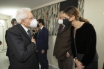 Il Presidente Sergio Mattarella con Claudia La Malfa, Professoressa di Storia dell’Arte presso l’American University of Rome
