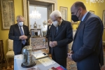 Il Presidente della Repubblica Sergio Mattarella con Antonino La Spina, Presidente UNPLI - Unione nazionale Pro Loco d'Italia
