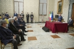 Il Presidente della Repubblica Sergio Mattarella durante l’incontro di studio “Giovanni Leone. Presidente della Repubblica 1971-1978” nel ventesimo anniversario della scomparsa 
