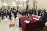 Il Presidente della Repubblica Sergio Mattarella durante l’incontro di studio “Giovanni Leone. Presidente della Repubblica 1971-1978” nel ventesimo anniversario della scomparsa 
