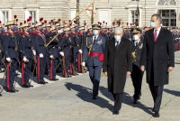 Madrid - Il Presidente della Repubblica Sergio Mattarella con il Re di Spagna Filippo VI