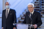 Il Presidente della Repubblica Sergio Mattarella in occasione dell'incontro con il personale dell'ambasciata