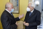 Il Presidente Sergio Mattarella con Franco Massi, Presidente nazionale di UNEBA