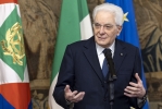 Il Presidente Sergio Mattarella nel corso dell'incontro con una delegazione della Federazione Motociclistica Italiana con i campioni del mondo 2021 vincitori delle competizioni a squadre nazionali