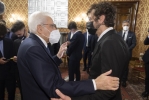 Il Presidente Sergio Mattarella con Valentino Rossi