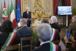 Il Presidente della Repubblica Sergio Mattarella durante il suo  intervento in occasione della Giornata nazionale della Montagna
