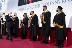 Il Presidente della Repubblica Sergio Mattarella in occasione della cerimonia di inaugurazione dell'anno accademico 2021/2022 dell'Università degli Studi di Enna "Kore"