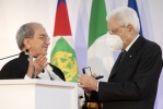 Il Presidente della Repubblica Sergio Mattarella in occasione della cerimonia di inaugurazione dell'anno accademico 2021/2022 dell'Università degli Studi di Enna "Kore"