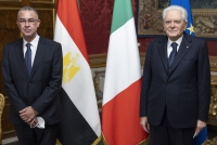 Il Presidente Sergio Mattarella con S.E. il Signor Alaaeldin Wagih Mohamed Roushdy, nuovo Ambasciatore della Repubblica Araba d’Egitto: presentazione delle Lettere Credenziali