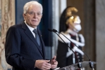 Il Presidente Sergio Mattarella in occasione della cerimonia di consegna degli Attestati d’Onore agli Alfieri della Repubblica conferiti negli anni 2019, 2020 e 2021 