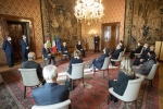 Il Presidente della Repubblica Sergio Mattarella inontra Marco Tronchetti Provera, Vice Presidente Esecutivo e Amministratore Delegato di Pirelli & C. SpA, unitamente ad una delegazione,alla vigilia del 150°anniversario di fondazione della società
