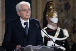 Il Presidente Sergio Mattarella nel corso della cerimonia per lo scambio degli auguri di fine anno con il Corpo Diplomatico