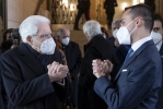 Il Presidente Sergio Mattarella saluta Luigi Di Maio, Ministro degli affari esteri e della cooperazione internazionale, al termine della XIV Conferenza degli Ambasciatori e delle Ambasciatrici d’Italia