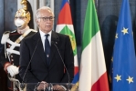 Giovanni Malagò Presidente del Comitato Olimpico Nazionale Italiano, in occasione della cerimonia di consegna della bandiera agli atleti italiani in partenza per i Giochi Olimpici e Paralimpici Invernali 2021, alla presenza del Presidente Sergio Mattarella