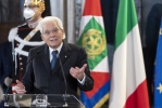 Il Presidente Sergio Mattarella in occasione della cerimonia di consegna della bandiera agli atleti italiani in partenza per i Giochi Olimpici e Paralimpici Invernali 2021