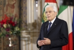 Il Presidente Sergio Mattarella nel corso del discorso di Fine Anno