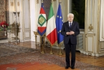 Il Presidente Sergio Mattarella nel corso del discorso di Fine Anno