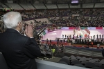 Il Presidente della Repubblica al PalEur in occasione della finale della Coppa Italia di pallavolo femminile   