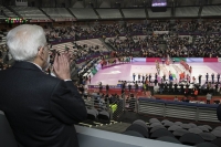 Il Presidente della Repubblica al PalEur in occasione della finale della Coppa Italia di pallavolo femminile   