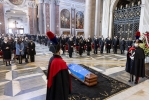 Il Presidente Sergio Mattarella in occasione dei funerali di David Sassoli, Presidente del Parlamento europeo