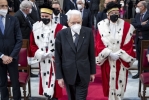 Il Presidente Sergio Mattarella con Pietro Curzio, Primo Presidente della Corte Suprema di Cassazione e Giovanni Salvi, Procuratore generale presso la Corte Suprema di Cassazione, in occasione dell'Assemblea generale della Corte Suprema di Cassazione per l’inaugurazione dell’anno giudiziario 2022 e per la relazione sull’amministrazione della giustizia nell’anno 2021