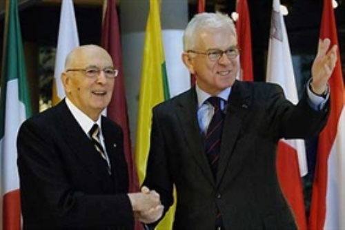 Visita del Presidente della Repubblica Giorgio Napolitano al Parlamento Europeo (Strasburgo, 13-14 febbraio 2007).