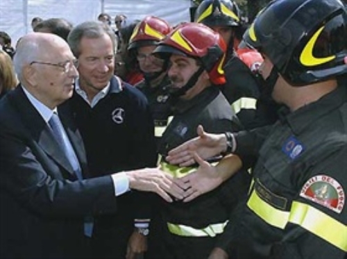 Visita del Presidente della Repubblica Giorgio Napolitano a:- Colfiorito: in occasione del decimo anniversario del terremoto che colpì le Regioni Umbria e Marche;- Perugia: convegno "Giornata internazionale di memoria e riflessione contro le schiavitù" e  visita allo stabilimento della Perugina (Mercoledì, 26 settembre 2007).