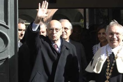 Visita del Presidente della Repubblica, Giorgio Napolitano, alla città di Ferrara in occasione dell'inaugurazione del Centro Studi Ermitage Italia ed altri impegni in città (Ferrara, 20 ottobre 2007).