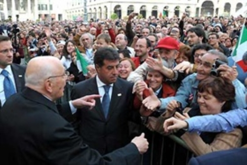 Intervento, in forma ufficiale, del Presidente della Repubblica, Giorgio Napolitano, a Genova in occasione della celebrazione della Festa della Liberazione (Genova, 25 aprile 2008).