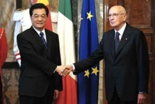 Visita di Stato del Presidente della Repubblica Popolare Cinese, S.E. il Signor Hu Jintao, e della Signora Liu Yongquing - Palazzo del Quirinale, 6 luglio 2009 