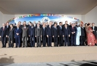 Pranzo offerto dal Presidente della Repubblica Giorgio Napolitano in onore dei Capi di Stato e di Governo e delle altre Personalità partecipanti alle iniziative del G8. L'Aquila, 9 luglio 2009 