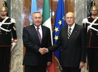 Incontro e successiva colazione del Presidente della Repubblica Giorgio Napolitano con il Presidente della Repubblica del Kazakhstan, Nursultan Abishuly Nazarbayev, in visita ufficiale.