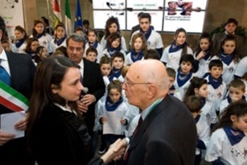 Intervento del Presidente della Repubblica Giorgio Napolitano all'iniziativa sulla legalità organizzata dalle Consulte provinciali degli studenti della Calabria ed altri impegni in città.