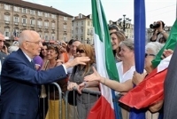 Intervento del Presidente della Repubblica Giorgio Napolitano a Torino per la presentazione del calendario delle celebrazioni previste in Piemonte per il 150° anniversario dell’Unità d’Italia ed altri impegni in città, ed a Santena per la celebrazione del Bicentenario della nascita di Camillo Benso Conte di Cavour.