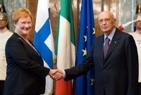 Visita di Stato del Presidente della Repubblica di Finlandia Tarja Halonen e del consorte, Pentii Arajärvi.