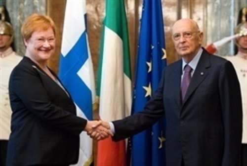 Visita di Stato del Presidente della Repubblica di Finlandia Tarja Halonen e del consorte, Pentii Arajärvi.