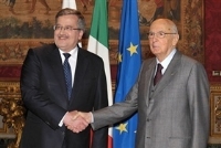 Incontro del Presidente della Repubblica Giorgio Napolitano con il Presidente della Repubblica di Polonia Bronislaw Komorowski.