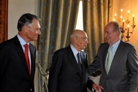 Partecipazione del Presidente Napolitano al VII Simposio COTEC Europa e successiva colazione in onore del Presidente della Repubblica del Portogallo e S.M. il Re di Spagna