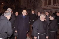 Intervento del Presidente della Repubblica Giorgio Napolitano al Concerto di Natale e visita alla Tomba di San Francesco d'Assisi.