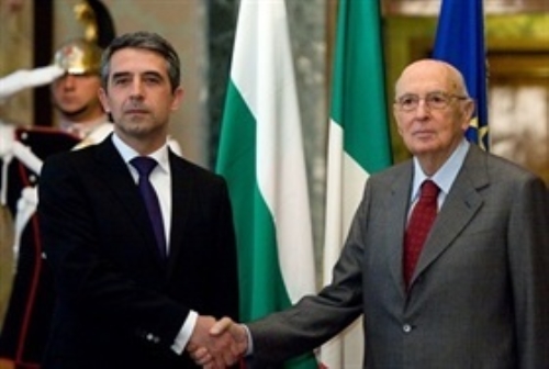 Incontro e successiva colazione del Presidente della Repubblica Giorgio Napolitano con il Presidente della Repubblica di Bulgaria, Rosen Plevneliev, in visita ufficiale