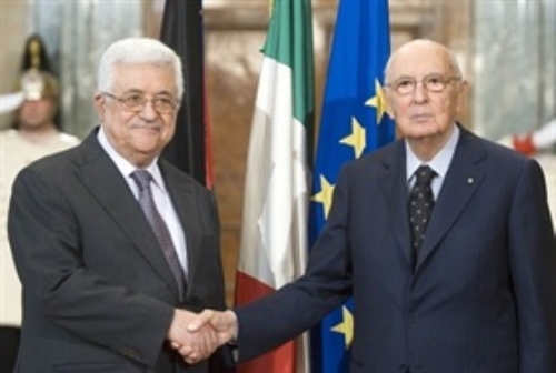 Incontro e successiva colazione del Presidente della Repubblica con il Presidente dell’Autorità Nazionale Palestinese,  Mahmūd Abbās (Abu Mazen)