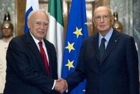 Incontro del Presidente della Repubblica Giorgio Napolitano con il Presidente della Repubblica Ellenica, Karolos Papoulias.
