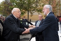 Visita del Presidente della Repubblica Giorgio Napolitano al Forte Spagnolo, intervento all’inaugurazione dell’Auditorium del Parco progettato dall’Arch. Renzo Piano ed al Concerto diretto dal Maestro Claudio Abbado.