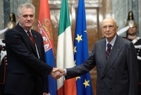 Incontro del Presidente della Repubblica, Giorgio Napolitano, con il Presidente della Repubblica di Serbia, Tomislav Nikolić.