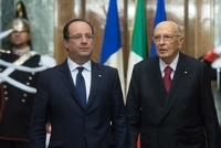 Pranzo del Presidente della Repubblica, Giorgio Napolitano, con il Presidente della Repubblica Francese, François Hollande, al termine del XXXI Vertice Bilaterale italo – francese