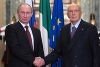 Incontro e successivo pranzo del Presidente della Repubblica, Giorgio Napolitano, con il Presidente della Federazione Russa, Vladimir Putin