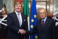 Incontro del Presidente della Repubblica Giorgio Napolitano con il Re Willem Alexander e la Regina Maxima dei Paesi Bassi