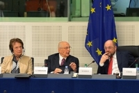 Visita del Presidente della Repubblica Giorgio Napolitano al Parlamento Europeo